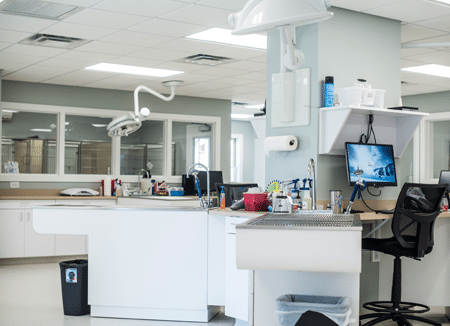 Advanced Diagnostics and Treatment area at Veterinary Hospital